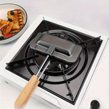 1pc, Non-Stick Sandwich Maker - Double Sided Panini Pan, Waffle Maker, And Hamburger Press - Perfect For Breakfast