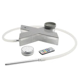 CRUSHER Acrylic Hookah Complete Kit with 4-color LED Lights Chicha Bowl Water Pipe X Letter Кальян Shishsa Smoking Set