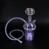 CRUSHER Cute Car Acrylic Hookah Smoking Cup with LED Light Metal Tobacco Bowl Water Pipe Narguile Complete Portable Party