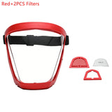 Transparent Full Face Shield Bicycle Helmet Safety Glasses Eye Shield Mask Protective Cover Windproof Face Mask With Filters
