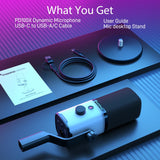 Maono PD100X XLR/USB RGB Microphone for Gaming Live Streaming Software Programmable Mute Volume Gain Control