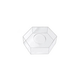 Acrylic Display Hexagonal Tray DIY Refillable Board Base Clear Cake Stand Decor Tools 15X15X10CM