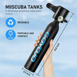 0.5L Mini Scuba Tank Dive Diving Equipment Underwater Breath Device Cyder Oxygen 5-10 Minutes