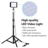 Andoer 10W 5600K LED Kit for YouTube Video Studio Product Portrait Photography with Ballhead Adapter Tripod Light Stands