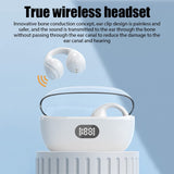 Kw52New Transparent Warehouse Ear Clip Bluetooth Headset Digital Display, Noise Reduction Does Not Enter the Ear Bone Conduction