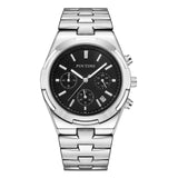PINTIME Man Watch Stainless Steel Strap Six-Hand Dial Luminous Waterproof Calendar Fashion Quartz Wristwatch  Casuals Relogios