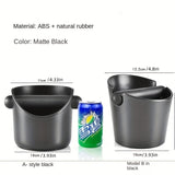 2pcs Set Coffee Knock Box Shock-Absorbent Espresso Box For Barista Coffee Grind Anti-slip Espresso Dump Bin Grind Waste Bin