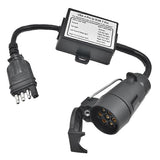 Trailer Connector USA 4-Pin Flat Plug to European7-Pin Connector 4 to 7 Trailer Light Converter Circuit Adapter