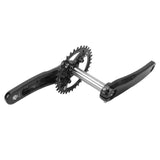 Bicycle Crank Arm Set Wear Resistant 34T CNC Machining Hollow Aluminium Alloy Bike Chainring Set Integrated with Tools for