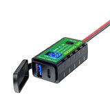 3.1A/4.8A TYPE-C Motorcycle Charger SAE to USB Type-C Voltmeter ON/Off Switch Waterproof Quick Disconnect Plug Motorcyles