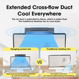Office Screen Hanging Computer Eye Protection Lamp with Infinitely Wind & Adjustable Angle - For Home Study & Office