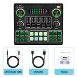 Profsssional v9 Multifunctional USB Live Sound Card Audio Mixer Soundcard for YouTube gaming livestream Recording Home Kareoke