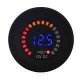 DIY Waterproof 12V DC Voltmeter Color LED Digital Display Scale Gauge Battery Tester for Marine Car Motorcycle Truck Boat RV