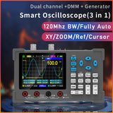 3in1 Dual Channel Oscillometer Signal Generator hine 120Mhz Bandwidth 250MSa/s Sampg Rate Oscilloscope Multimeter DSO3D12