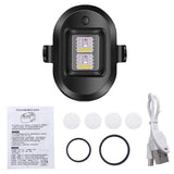 LED Strobe Rechargeable Night Navigation Light 4 Modes Drone Anti-Collision Lights for Motorcycle Car Bike