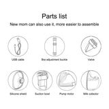 Electric Breast Pump Silent Wearable Automatic Milker Hands-Free Portable Milk Extractor With Screen Display