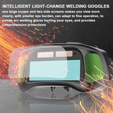 Automatic Dimming Goggles Large View True Color Auto Darkening Protective Glasses for Arc Welding Grinding Cutting