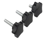 5/10pcs Star Shape Thread Screw Handle Set Bolt Hand Knob Tightening Screw for Plastic Steel Industry25M4/M5/M6 (Color : 10pcs, Size : L60M6)