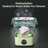 Portable Washing Machine 4.5L - EU/US/UK/AU. Mini Dehydratable for Dormitory, Student. Sock/Underwear/Panties. Rental & Travel. Free Shipping.