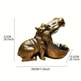 1pc Hippo Ornaments,Nordic Creative Home, Living Room, Shoe Cabinet, Entrance Key Storage Box, Desktop Miscellaneous Storage Tray, Snack Storage Box, Jewelry