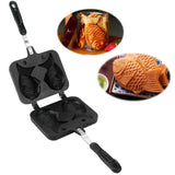 Kitchen Fish Shaped Hot Dessert Cake Maker Japanese Pancake Double Fry Pan Waffle Molds Tools