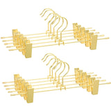 Trouser Hangers Made of Metal, 10 Pieces, Clothes Hangers, 30.5cm, with 2 Non- Clips, for Skirts, Pants, Underwear-2