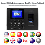 Intelligent Fingerprint Attendance hine Fingerprint/Password with 2.4'' Display Screen Time Clock Employee Checking-in