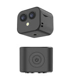 HD 4K Dual Lens Mini Wifi Camera with Magnetic Mount and Remote Control Two-Way Intercom Network Surveillance Camcorder