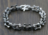 S925 Sterling Silver Retro Vintage Heavy Feeling Clasp Keel Bracelet