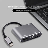 4K 1080P fast charging port USB C HDMI VGA Type-C digital AV multi-port adapter Thunderbolt 3 converter to Book