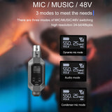 Wired to Wireless Xlr Transmitter Receiver UHF for Audio Mixer Electric Guitar Bass Microphone Transmitters Receivers