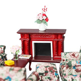 Dollhouse Furniture,Dollhouse Decoration Furniture Wood Mini Fireplace 1/12 Scale Doll Accessory For Kids Toy