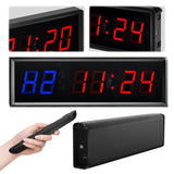 Portable LED Workout Remote Control Fiess Timer Multifunctional Wall Clock for Gym and Outdoor Sport