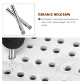 50Pcs Coated Drill Bit Set 6mm Diamond Tipped Hole Saw for Tile, Glass, Ceramics, Porcelain, Marble