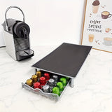1pc Coffee Capsule Storage Drawer Storage Box Iron Art Coffee Machine Base Can Hold 40 Capsules, Coffee Bean Rack, Coffee Capsule Rack