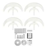 Wind Turbine Kit 4 Blade Lantern Type DoubleLayer Generator Mounting Assembly 1200W(12V )
