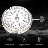 Double Calendar Crown At 3 Mechanical for MIYOTA 8205 Watch Movement Repair Parts(Sier)
