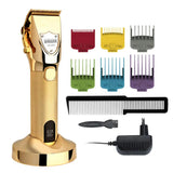WMARK NEW NG-2031 All-Metal Hair Clipper with Charge Base LCD Display 2500mAh 6500 RPM 9CR18 Blade Magnet Limit Comb
