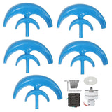 Wind Turbine Set 5 Blade Vertical Axes Generator Installation Kit with Controller 1200W48V