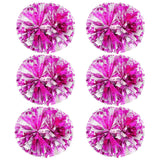 Cheerleading Pom Poms with Baton Handle,6pcs