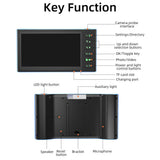 IP67 Triple Endoscope 7-inch IPS Color Screen Borescope with 6 LED Lights 1080P Photos Videos Snake Camera