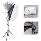 Andoer Photography Light kit 50x70cm Softbox Lighting Set with 85W LED Light+Light Stand for Studio Portrait Product Photo Video