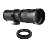 Camera MF Super Telephoto Zoom Lens F/8.3-16 420-800mm T2 Mount w/ Adapter Ring for Nikon AI-mount D50 D90 D5100 D7000