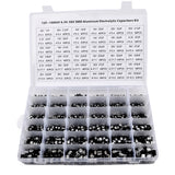 1500PCS Set 1UF~1500UF 6.3V-50V 36 Value SMD Aluminum Electrolytic Capacitors Assortment Kit with Box for Electronics PCB