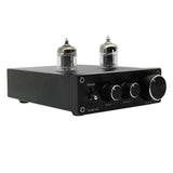 TUBE-03 Mini HiFi Audio Preamplifier 6K4 Vacuum Tube Amplifier Buffer Treble Bass Adjustment RCA Preamp Black Sier EU/UK Plug