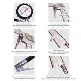 Universal Tire Gauge Meter High-precision Tyre Air Pressure with Iator for Truck Bus Car Bike Vehicle Tester