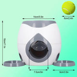 Automatic Food Dispenser Tennis Ball Launcher with Feeder Interactive Funny Reward Game Training Tool for Dog Cat