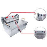 Electric 220V Deep Fryer For Chips Chicken Large Capacity 20L 30L Frying hine with Oil Drain Faucet 6000W