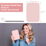 PU Leather Vanity Mirror 3 Colors Light Modes Travel Makeup Mirror  360°Rotation Lighted Cosmetic Mirror with Adjustable Stand