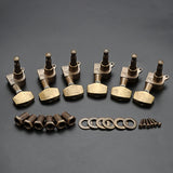 6R Guitar Tuning Keys Tuners Machine Head 6 String Bronze Plated Single Hole Tuning Pegs for Classical Acoustic Guitar NEW